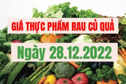 vegetables, fruits and food price December 28, 2022