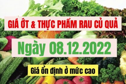 vegetables, fruits and food price December 8, 2022
