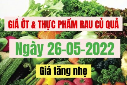 fruit, vegetable and food prices May 26, 2022