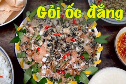 bitter snail, coconut and pomelo salad