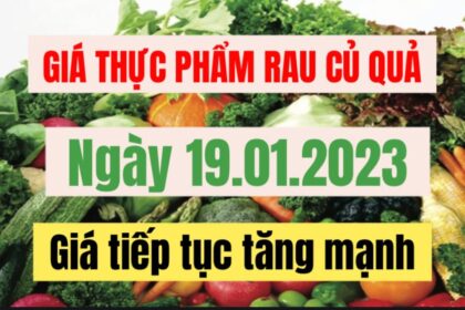 vegetables, fruits and food price January 19, 2023